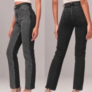 Abercrombie & Fitch Ankle Straight Ultra High Jeans